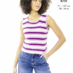 King Cole Crochet Sleeveless and Shot Sleeve Tops Pattern 6500