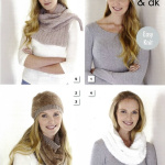 King Cole Hat, Cowl and Scarf Pattern 5517