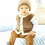 King Cole Pram Blanket, Jacket, Gilet and Hat Pattern 5618