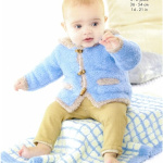 King Cole Pram Blanket, Jacket, Gilet and Hat Pattern 5618