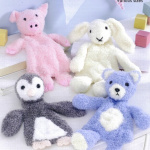 King Cole Flat Snuggle Toys Pattern 9145