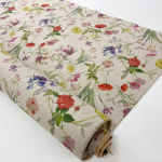Garden Flowers Linen Look