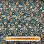 Morris Orange Floral Mercerised Cotton
