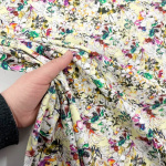 Busy Watercolour Floral Mercerised Cotton