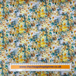Tropical Yellow Orchids Mercerised Cotton