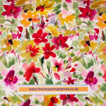 Fresh Flowers Linen Viscose Blend