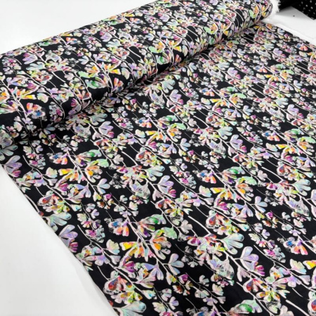Rainbow Leaf Stems Viscose Lawn