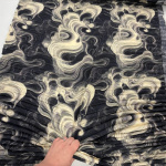 Smoke Swirls Pleated Plissé