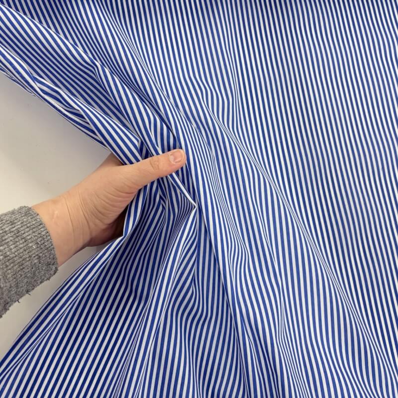 Image of Royal Blue Pinstripe Polycotton