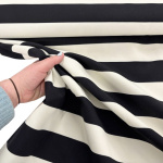 Black and White Canvas Stripe
