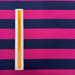 Navy and Pink Canvas Stripe