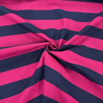 Navy and Pink Canvas Stripe