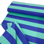 Mint and Blue Canvas Stripe