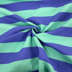 Mint and Blue Canvas Stripe