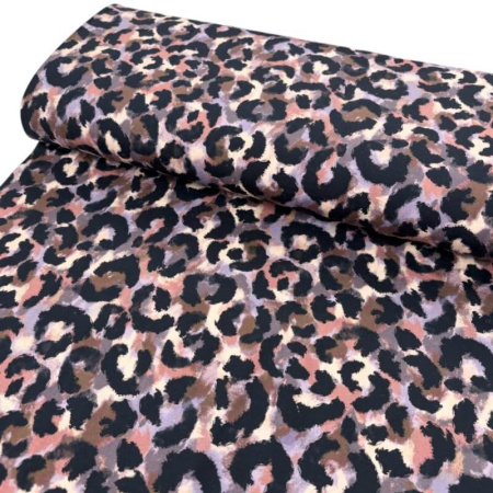 Animal Print Mauve Cotton Jersey