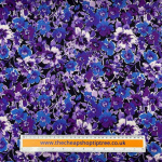 Purple Busy Flowers Cotton Jersey
