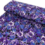 Purple Busy Flowers Cotton Jersey