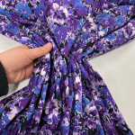 Purple Busy Flowers Cotton Jersey