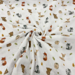 Forest Animals Double Gauze