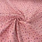 Little Flowers Pink Double Gauze