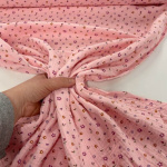 Little Flowers Pink Double Gauze