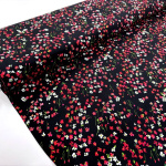 Tiny Red Flowers Ecovero Viscose Challis