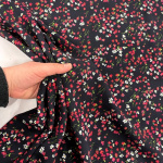 Tiny Red Flowers Ecovero Viscose Challis