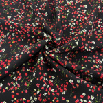 Tiny Red Flowers Ecovero Viscose Challis