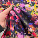Floral Lurex Swiss Dot Viscose