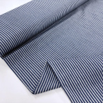Navy Stripe Yarn Dyed Woven Jacquard