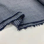 Navy Stripe Yarn Dyed Woven Jacquard