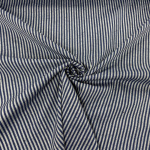 Navy Stripe Yarn Dyed Woven Jacquard
