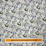 Lilac and Leaves Viscose Dobby