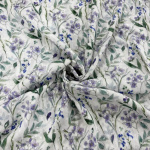 Lilac and Leaves Viscose Dobby