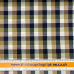 Beige Yarn Dyed Cotton Check Shirting