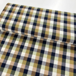 Beige Yarn Dyed Cotton Check Shirting
