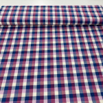 Purple Yarn Dyed Cotton Check Shirting