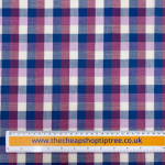 Purple Yarn Dyed Cotton Check Shirting