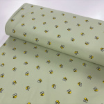 Busy Bees Sage Cotton Jersey