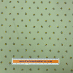 Busy Bees Sage Cotton Jersey