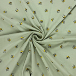 Busy Bees Sage Cotton Jersey