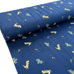 Dinosaurs Navy Cotton Jersey