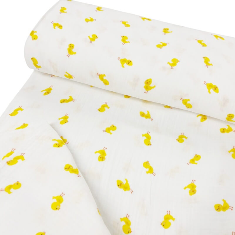 Image of Chirpy Chicks Double Gauze