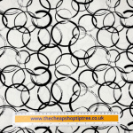White Circles Linen Rayon Blend