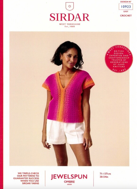 Sirdar Crochet Top Pattern 10923