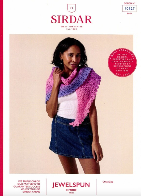 Sirdar Crochet Shawl Pattern 10927