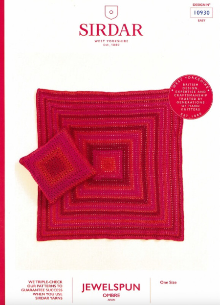 Sirdar Crochet Blanket and Cushion pattern 10930