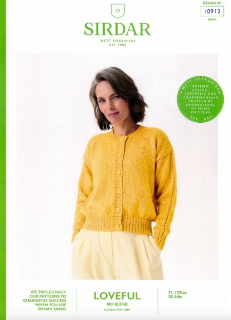 Sirdar Cardigan Pattern 10912