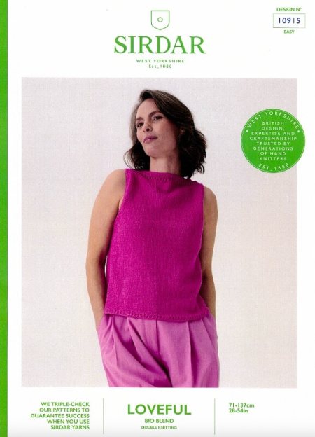 Sirdar Top Pattern 10915
