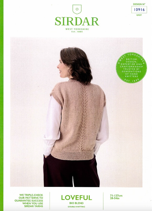 Image of Sirdar Vest Pattern 10916